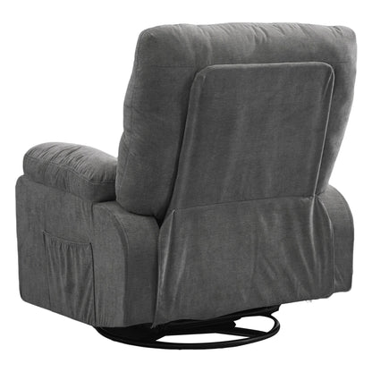 Fauteuil inclinable, fauteuil pivotant à 360 degrés, équipé d'un coussin moelleux et d'un dossier, fauteuil confortable