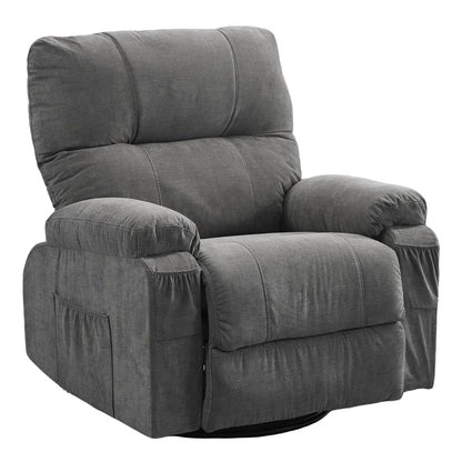 Fauteuil inclinable, fauteuil pivotant à 360 degrés, équipé d'un coussin moelleux et d'un dossier, fauteuil confortable