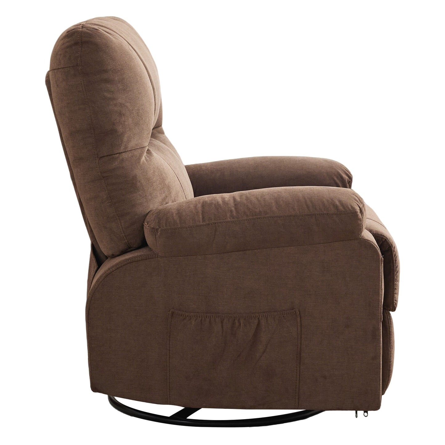 Fauteuil inclinable, fauteuil pivotant à 360 degrés, équipé d'un coussin moelleux et d'un dossier, fauteuil confortable