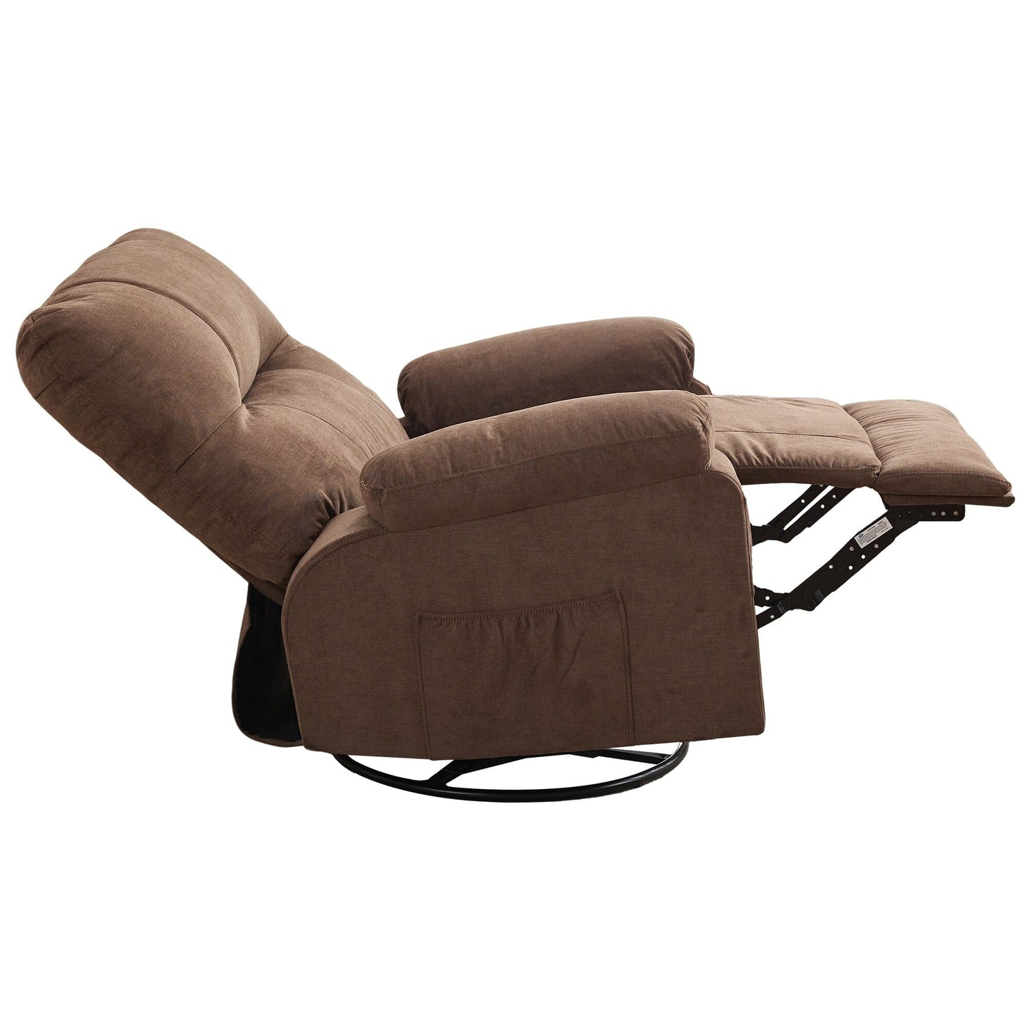 Fauteuil inclinable, fauteuil pivotant à 360 degrés, équipé d'un coussin moelleux et d'un dossier, fauteuil confortable