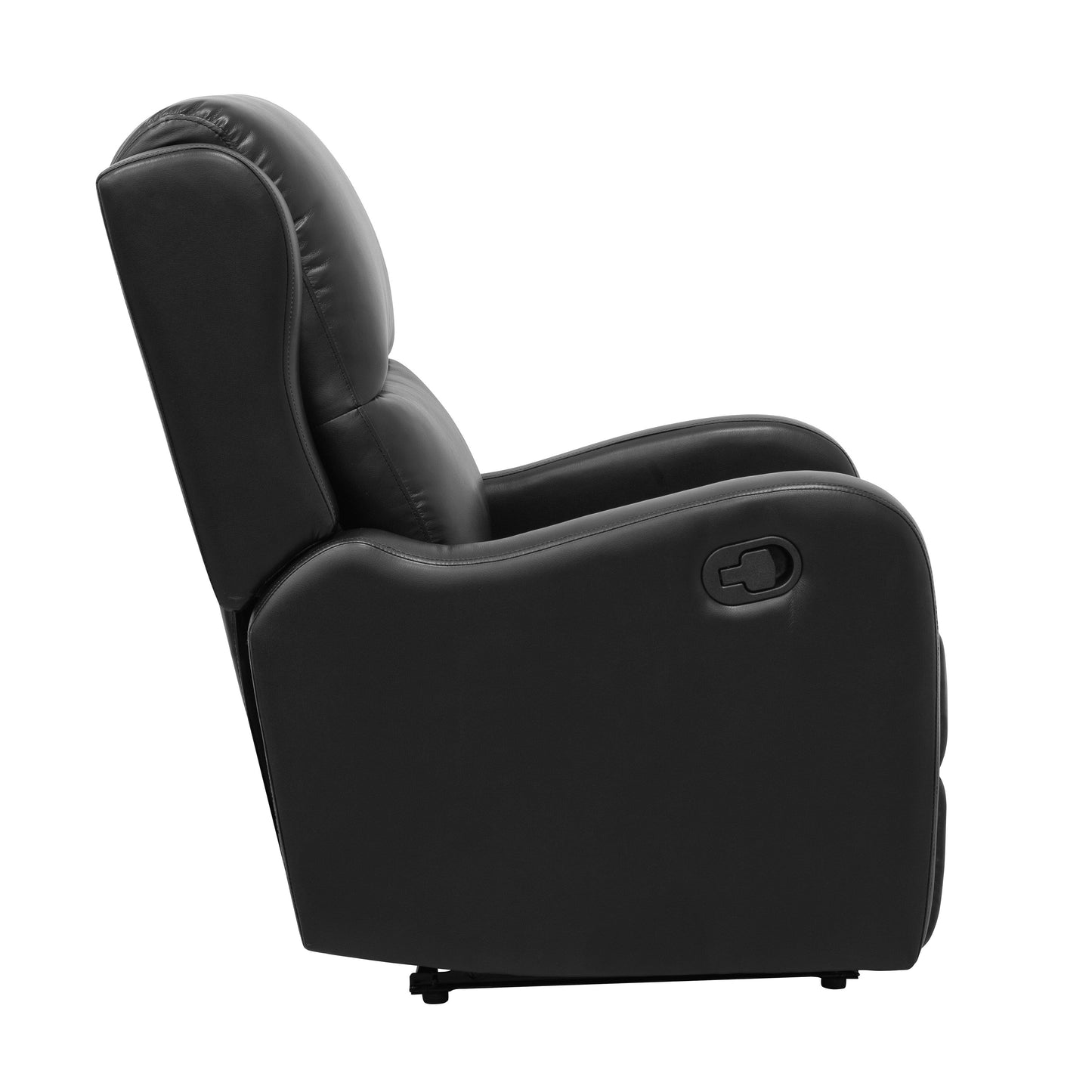 Fauteuil inclinable 1 pièce, assise confortable, rembourrage en similicuir, meubles de salon en bois massif
