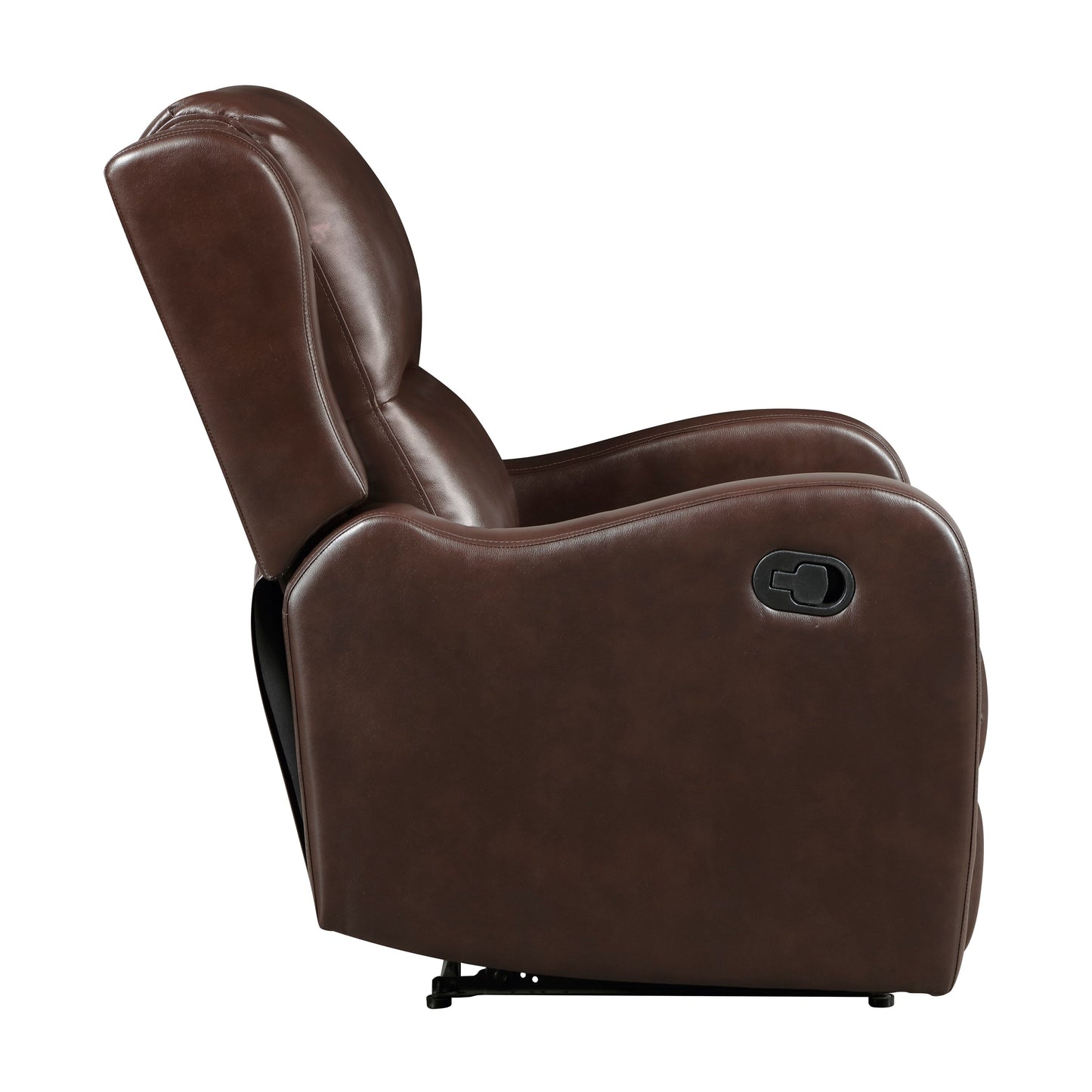 Fauteuil inclinable 1 pièce, assise confortable, rembourrage en similicuir, meubles de salon en bois massif