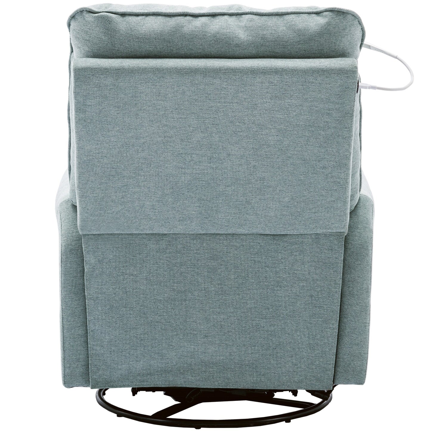 Fauteuil inclinable pivotant à 270 degrés avec port USB, poche latérale et lampe tactile