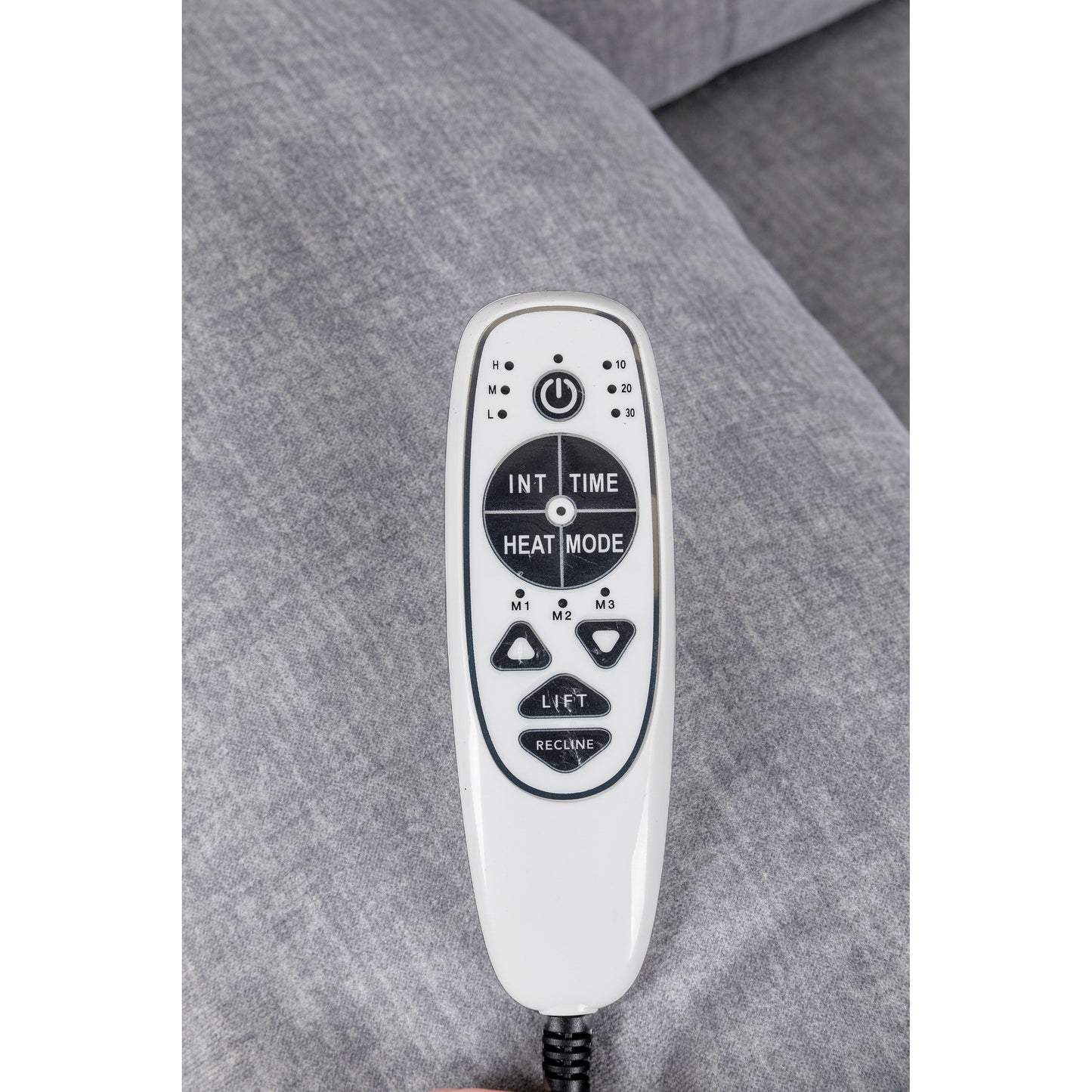 Fauteuil releveur inclinable avec massage, chauffage et poches pour télécommande