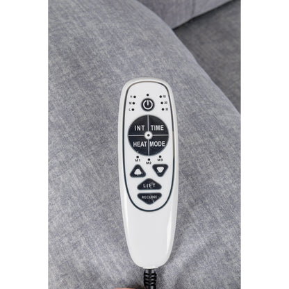 Fauteuil releveur inclinable avec massage, chauffage et poches pour télécommande