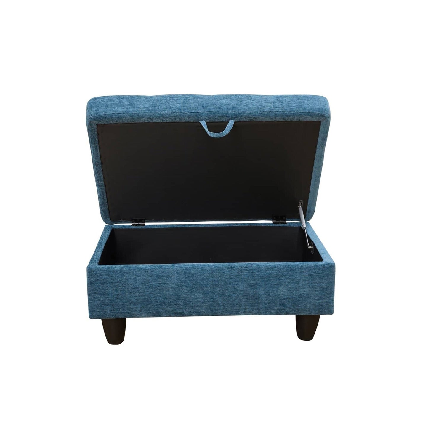 Pouf de rangement de salon en flanelle rouge et PVC