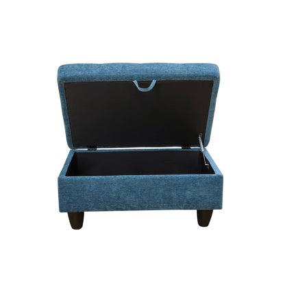 Pouf de rangement de salon en flanelle rouge et PVC