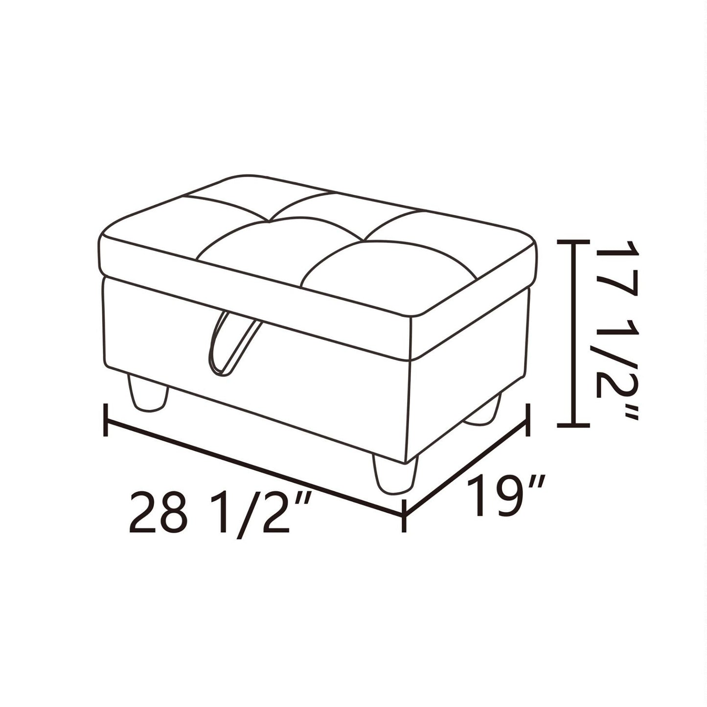Pouf de rangement de salon en flanelle rouge et PVC