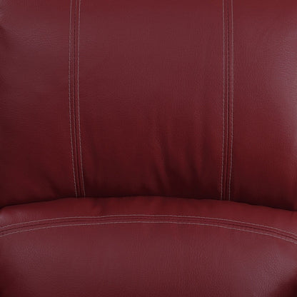 Fauteuil inclinable à bascule en cuir synthétique rouge