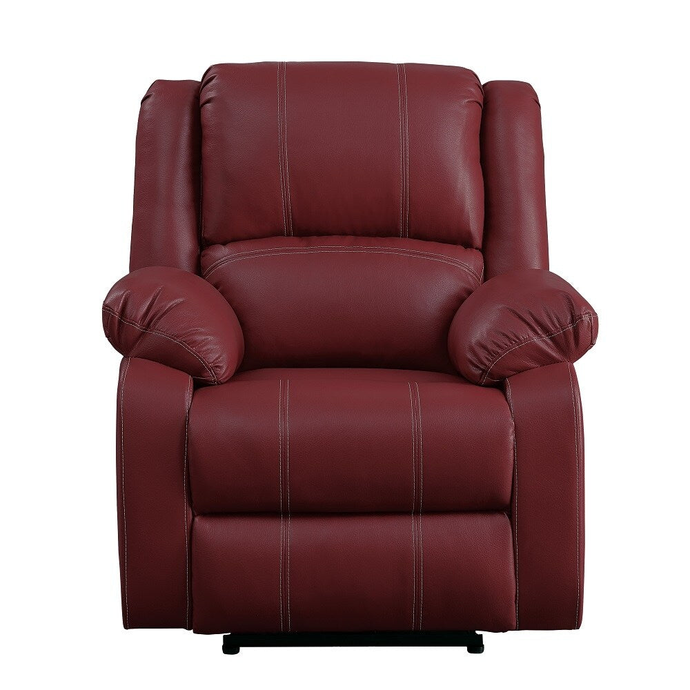 Fauteuil inclinable à bascule en cuir synthétique rouge