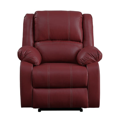 Fauteuil inclinable à bascule en cuir synthétique rouge