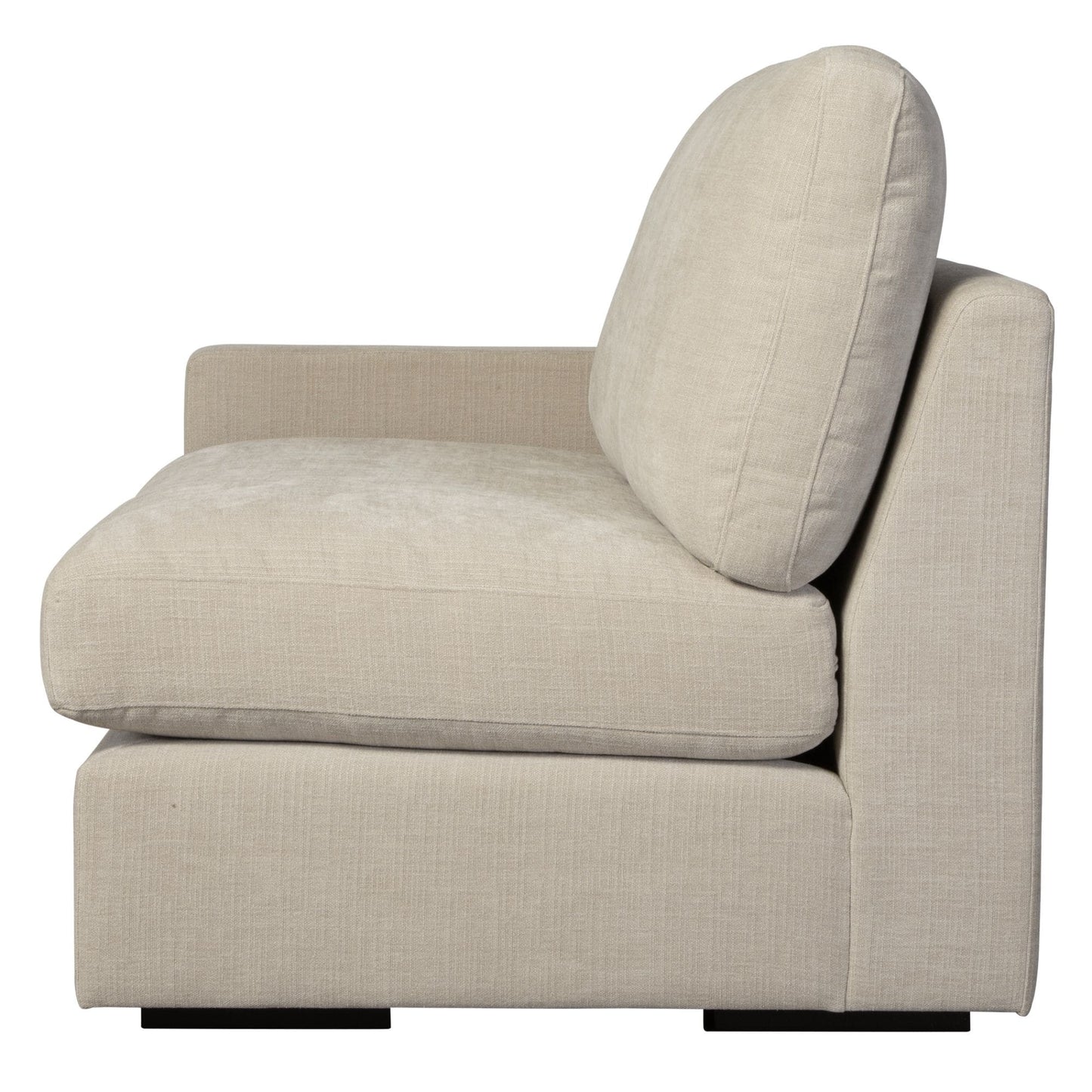 Siège modulaire Refuge Solid avec accoudoir gauche pour canapé sectionnel - 43,25 - Gris sable