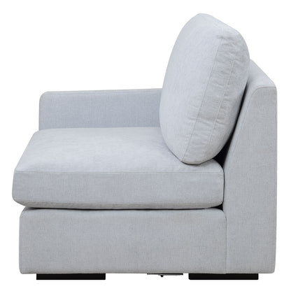 Siège modulaire Refuge Solid avec accoudoir gauche pour canapé sectionnel - 43,25 po - Bleu ciel