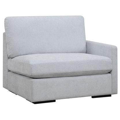 Siège modulaire Refuge Solid avec accoudoir droit pour canapé sectionnel - 43,25 po - Bleu ciel