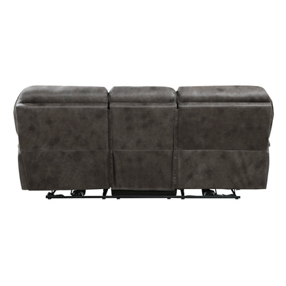 Canapé inclinable double électrique en microfibre Regina