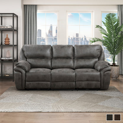 Canapé inclinable double électrique en microfibre Regina