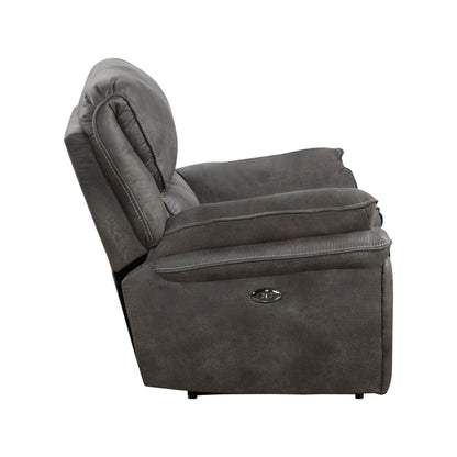 Canapé inclinable double électrique en microfibre Regina
