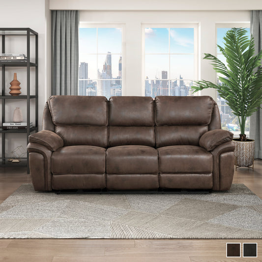 Canapé inclinable double électrique en microfibre Regina