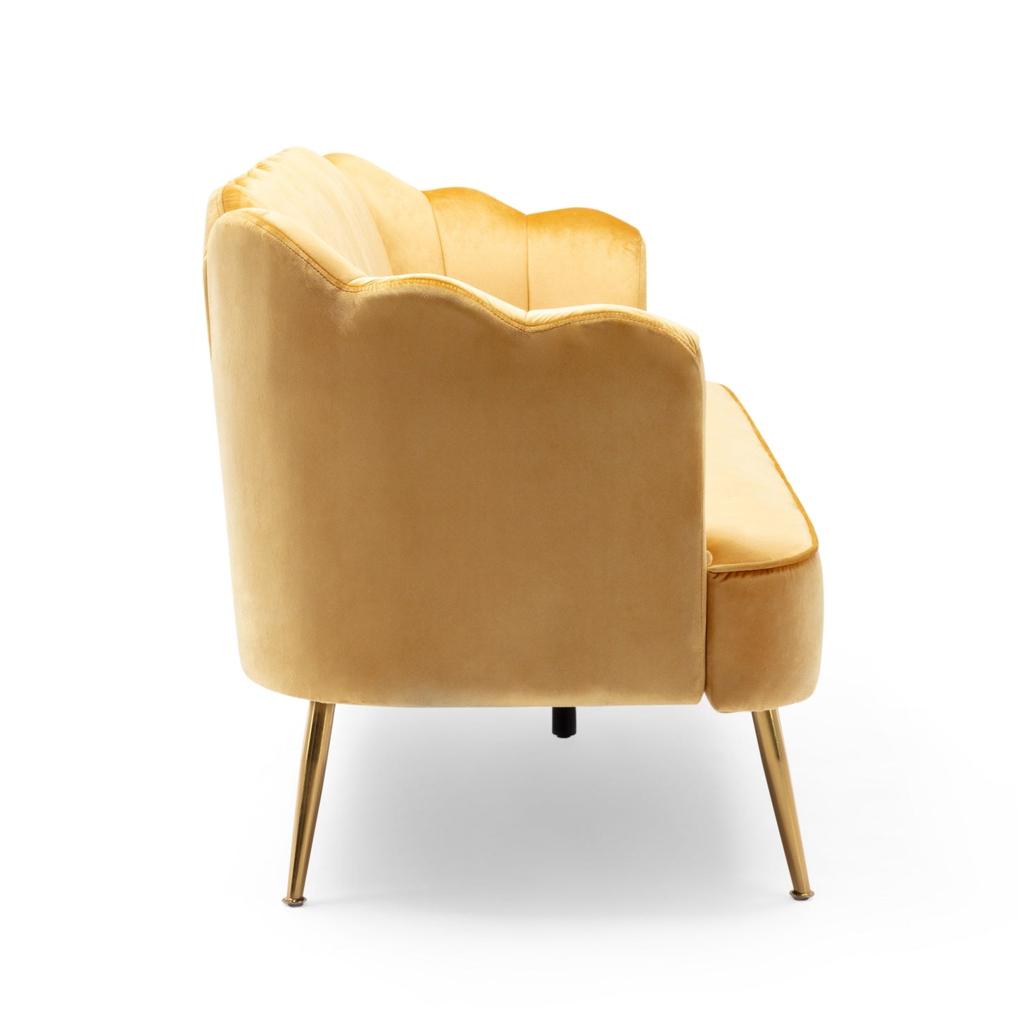 Canapé 3 places Reitz Glam en velours par Christopher Knight Home - 76,25 L x 29,25 l x 33,50 H