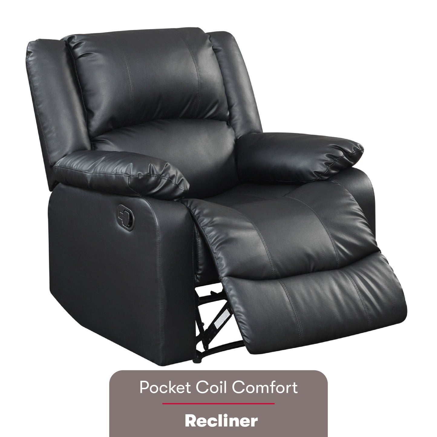 Fauteuil inclinable manuel Porter en similicuir par iLounge