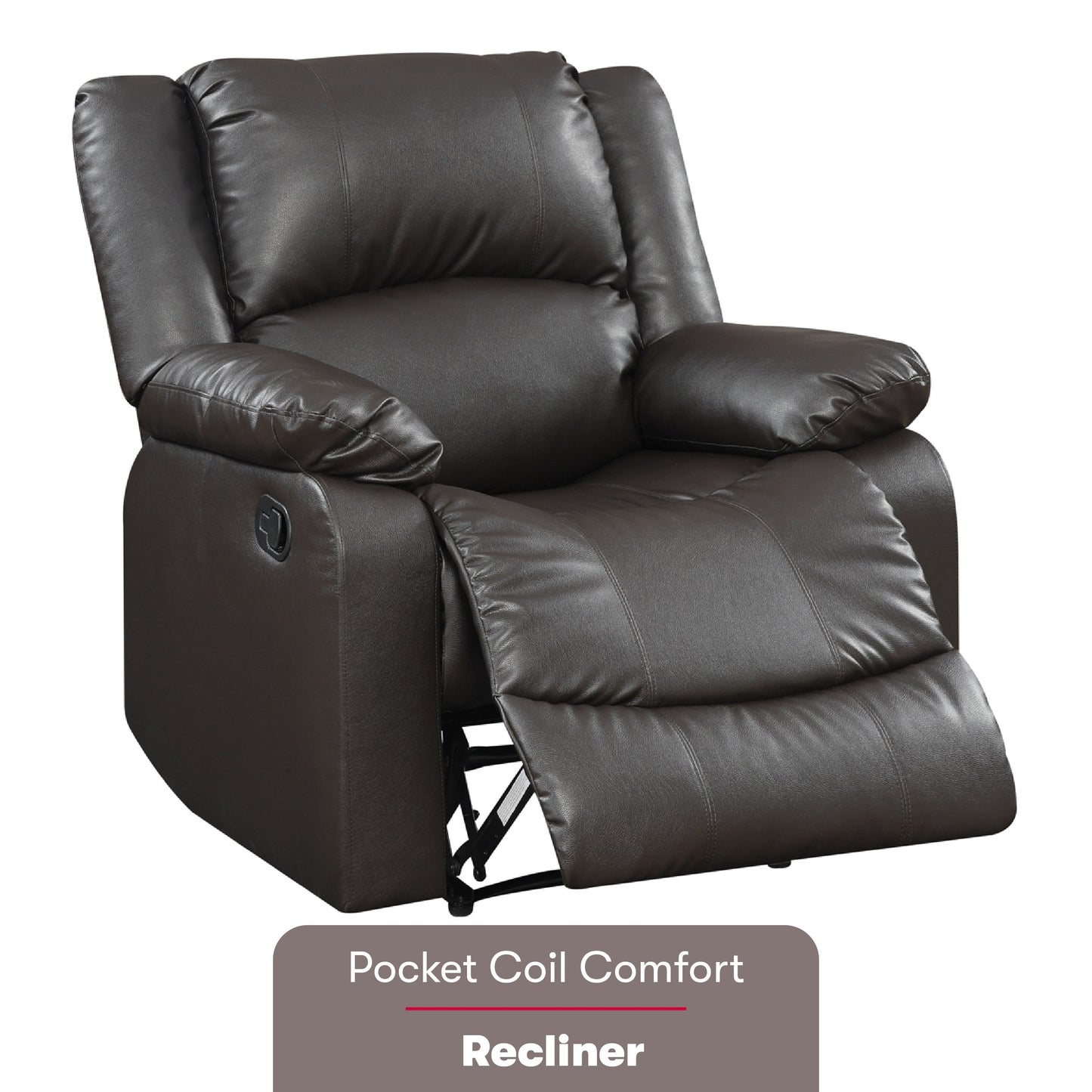 Fauteuil inclinable manuel Porter en similicuir par iLounge