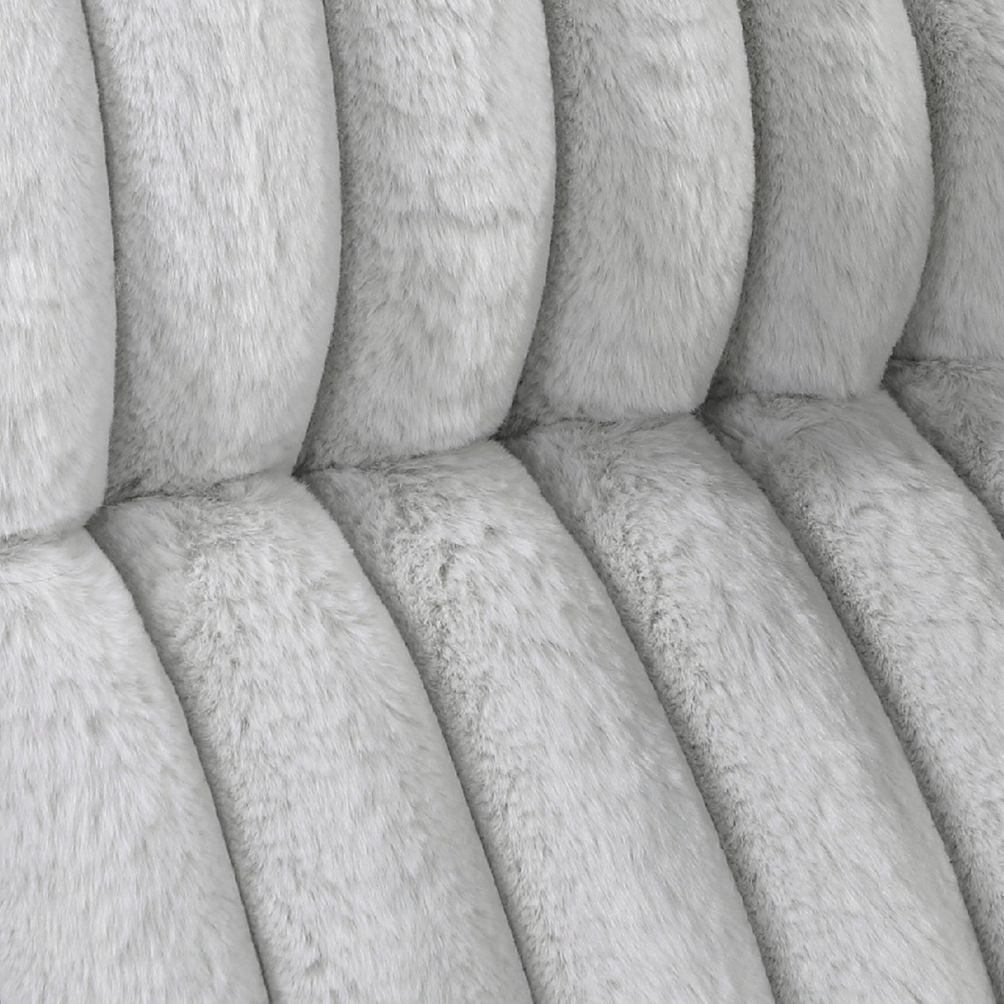 Canapé inclinable manuel double Rexy, velours côtelé gris clair texturé, 95 pouces