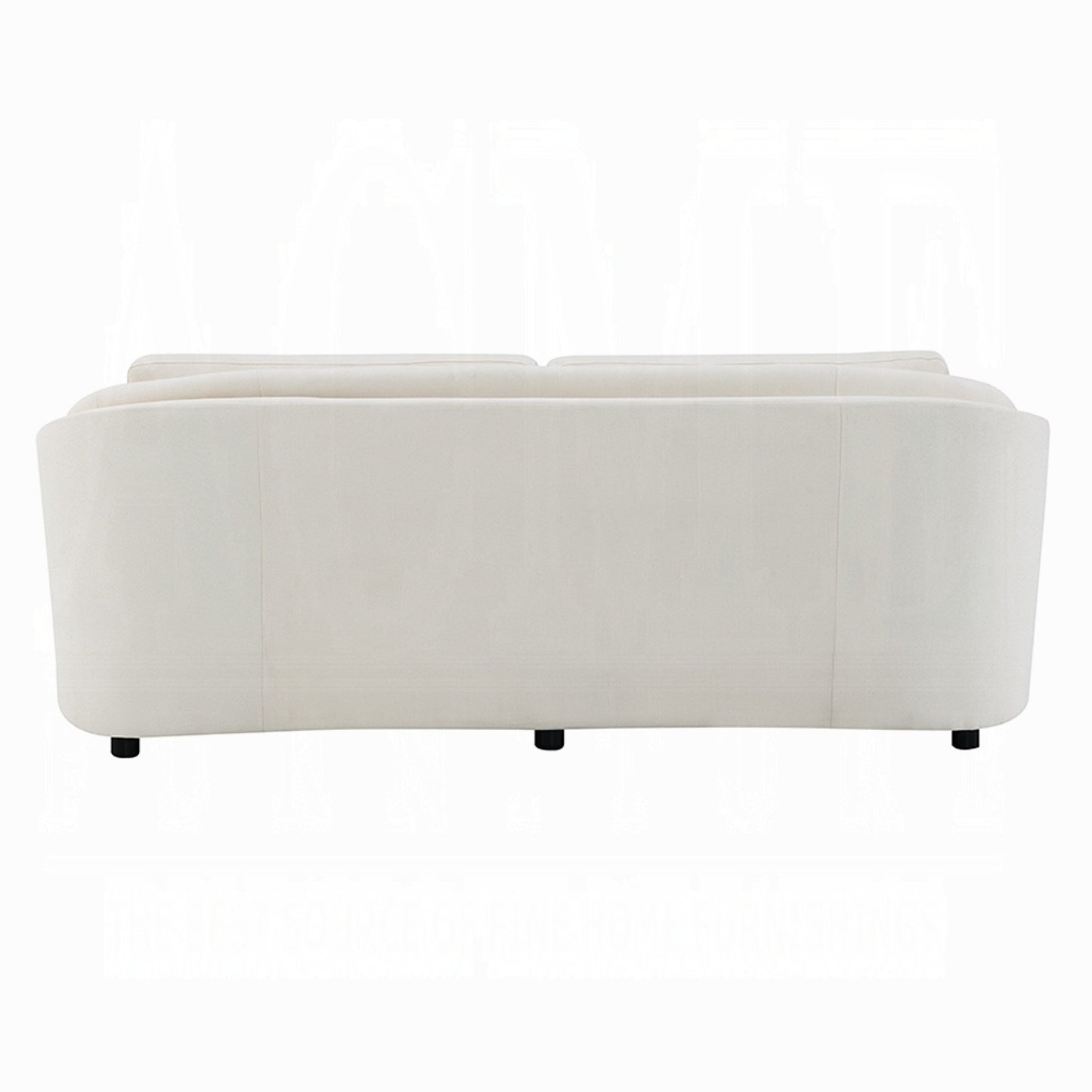 Canapé Riku, 2 coussins lombaires, 213 cm, lin beige, forme moderne