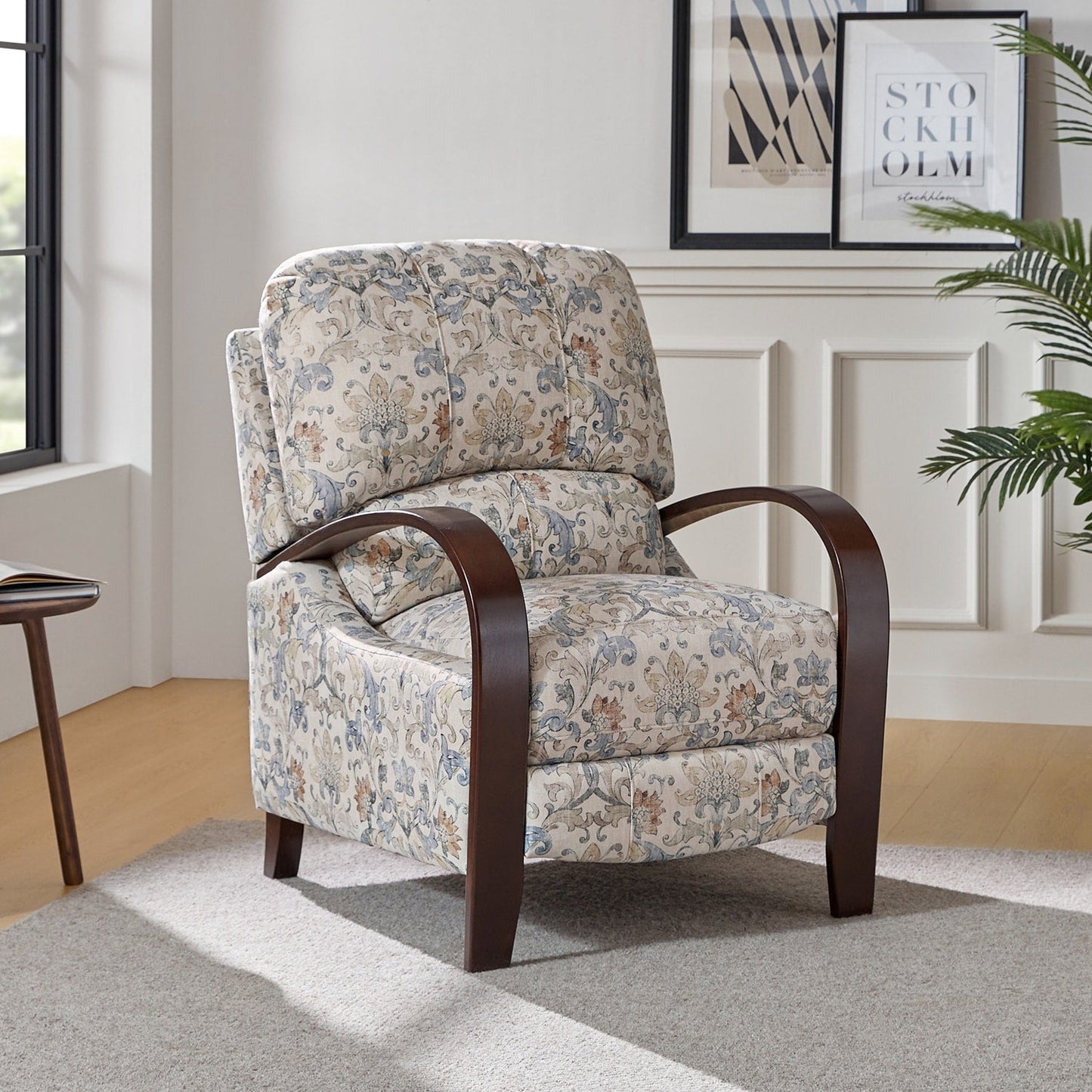 Fauteuil inclinable manuel en cuir véritable Rita par Hulala Home