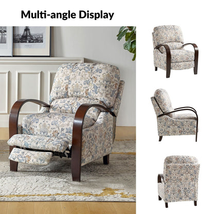 Fauteuil inclinable manuel en cuir véritable Rita par Hulala Home