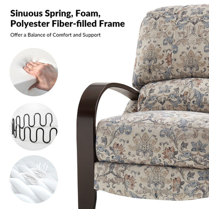 Fauteuil inclinable manuel en cuir véritable Rita par Hulala Home