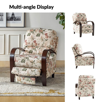 Fauteuil inclinable manuel en cuir véritable Rita par Hulala Home