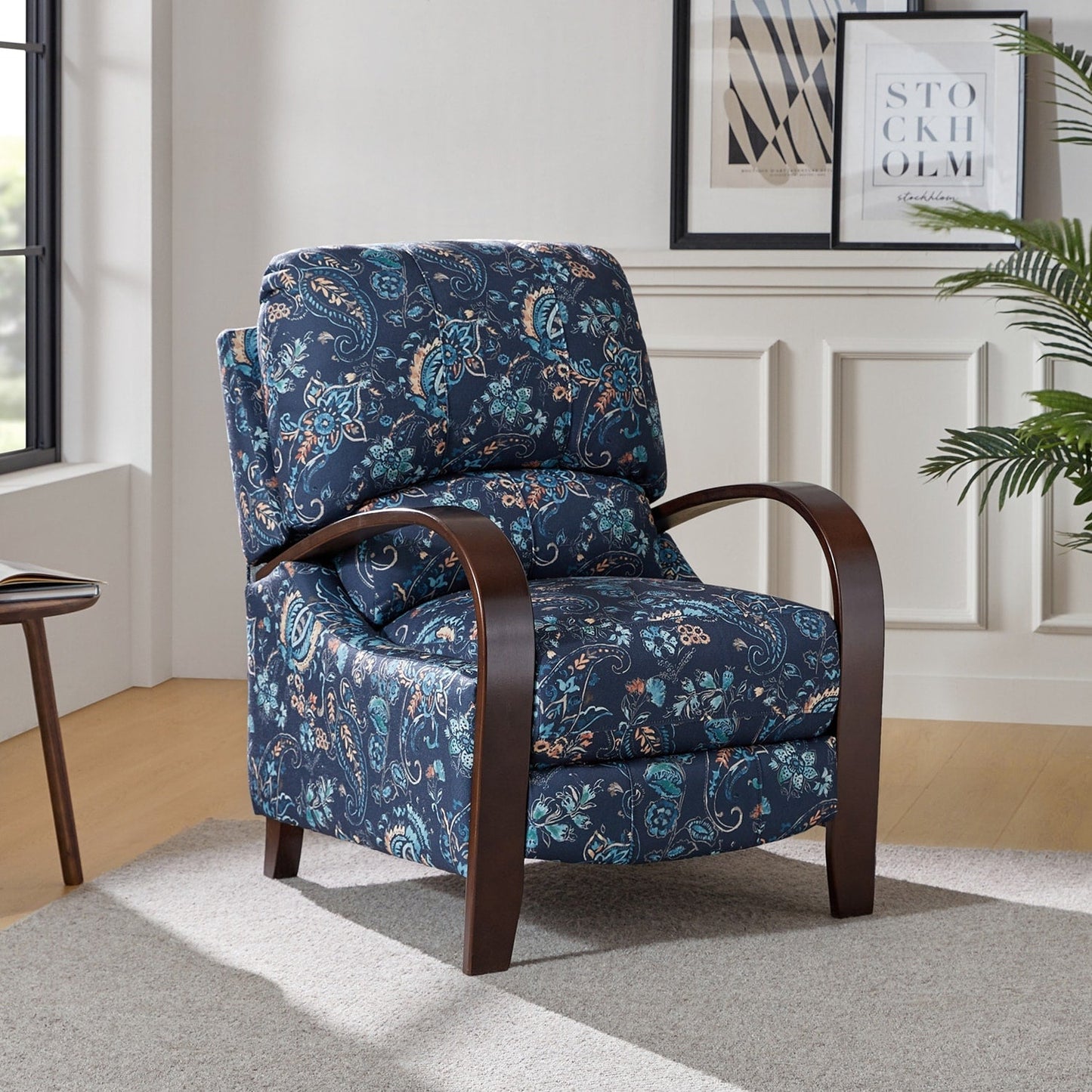 Fauteuil inclinable manuel en cuir véritable Rita par Hulala Home