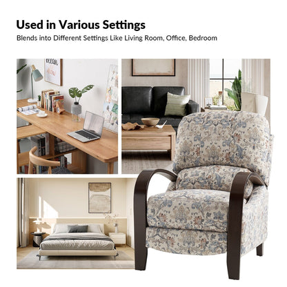 Fauteuil inclinable manuel en cuir véritable Rita par Hulala Home