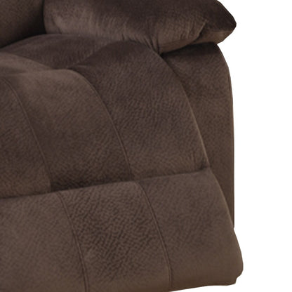 Fauteuil inclinable à bascule en daim marron chocolat