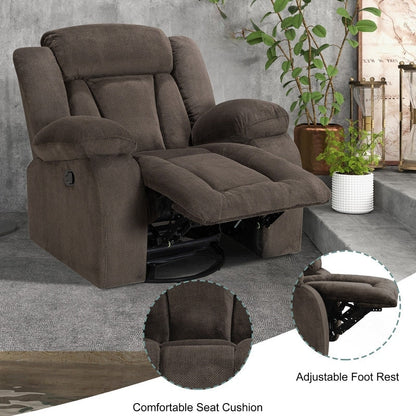 Fauteuil inclinable pivotant et rembourré