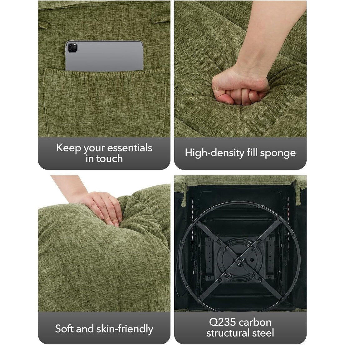 Fauteuil à bascule pivotant à 360°