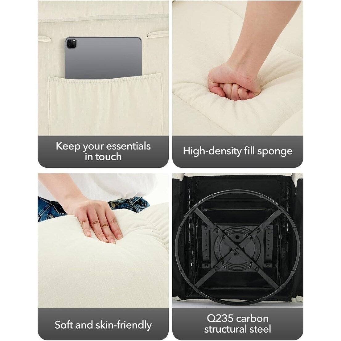 Fauteuil à bascule pivotant à 360°