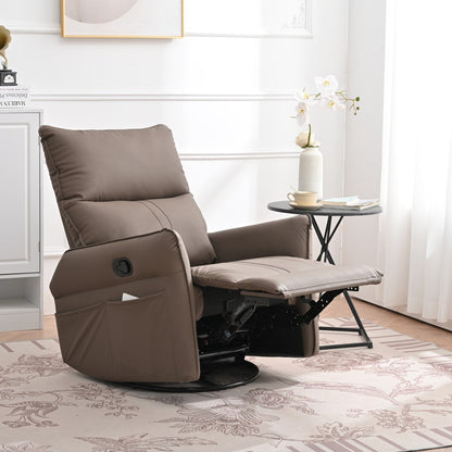 Fauteuil à bascule inclinable, fauteuil à bascule pivotant à 360 degrés pour chambre d'enfant, fauteuil planeur, petit fauteuil à bascule inclinable pivotant et moderne