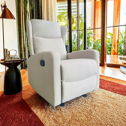 Fauteuil inclinable à bascule, canapé inclinable réglable avec support lombaire, fauteuil inclinable classique avec accoudoirs et dossier confortables