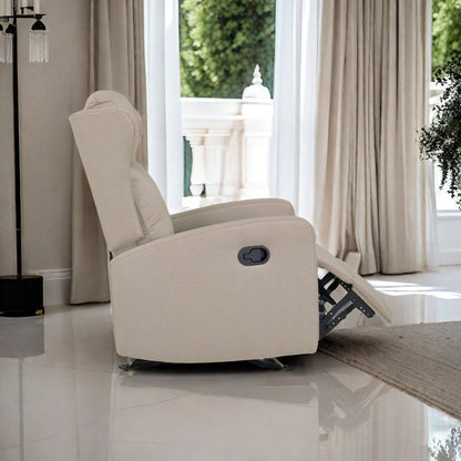 Fauteuil inclinable à bascule, canapé inclinable réglable avec support lombaire, fauteuil inclinable classique avec accoudoirs et dossier confortables