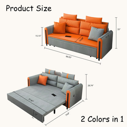 Canapé-lit pliant en tissu technologique Romision