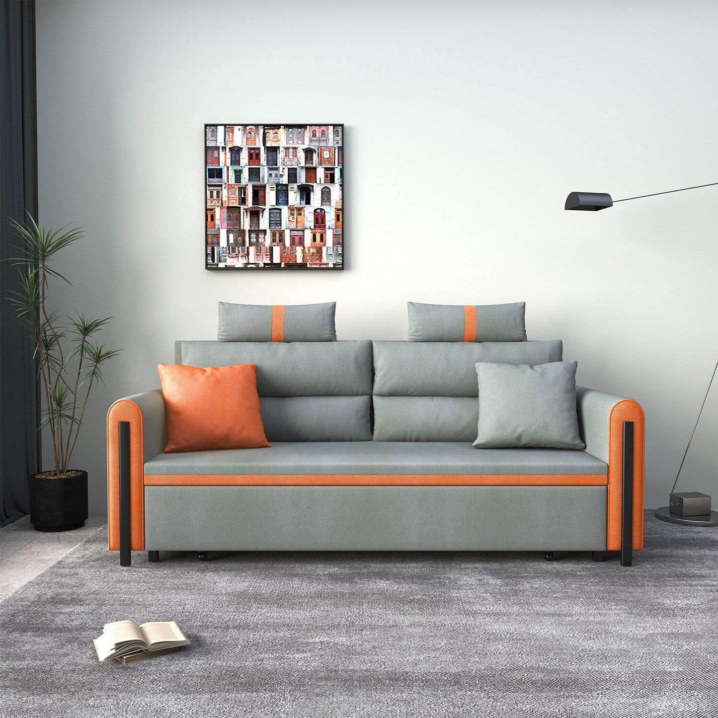 Canapé-lit pliant en tissu technologique Romision