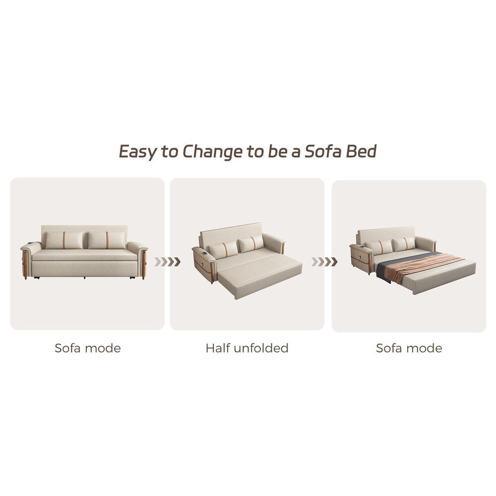 Canapé-lit pliant en tissu technologique Romision