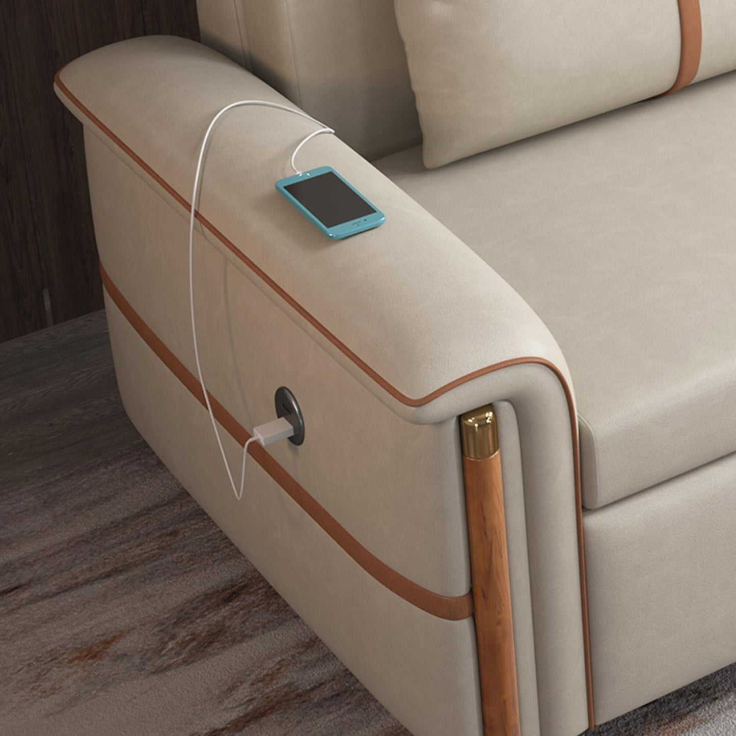 Canapé-lit pliant en tissu technologique Romision