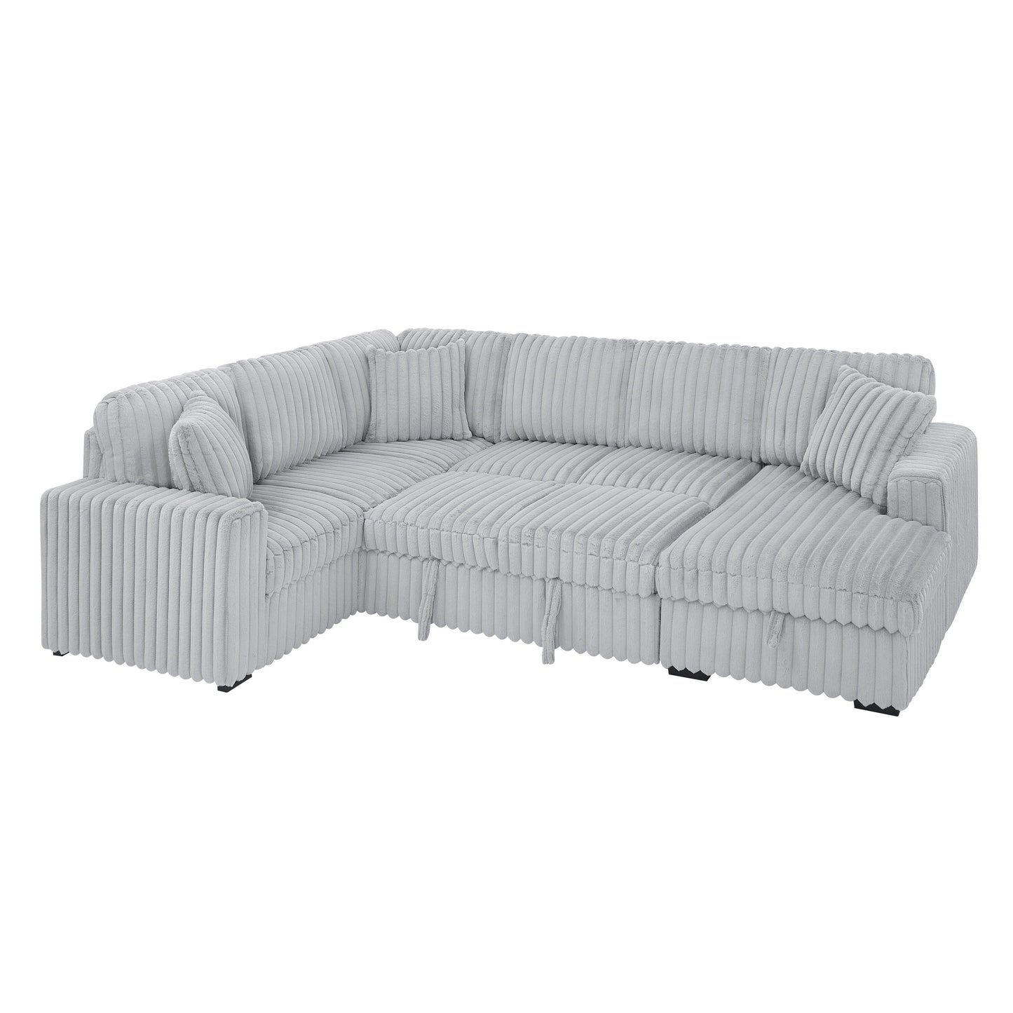 Canapé-lit gigogne Roomfitters de 307 cm, en tissu moelleux, confortable et rembourré, canapé-lit sectionnel surdimensionné en forme de U