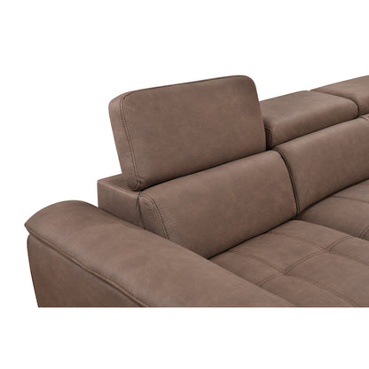 Canapé sectionnel en U Roomfitters 128 avec poufs, canapé modulaire réversible 7 places avec siège de rangement