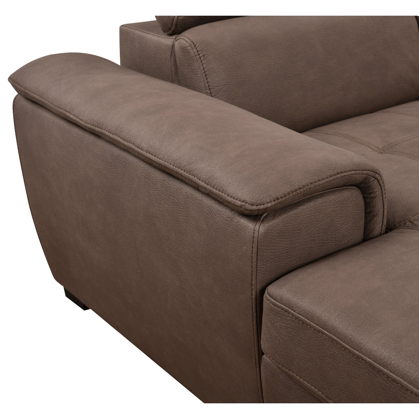 Canapé sectionnel en U Roomfitters 128 avec poufs, canapé modulaire réversible 7 places avec siège de rangement