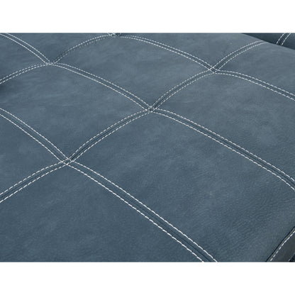 Canapé sectionnel en U Roomfitters 128 avec poufs, canapé modulaire réversible 7 places avec siège de rangement