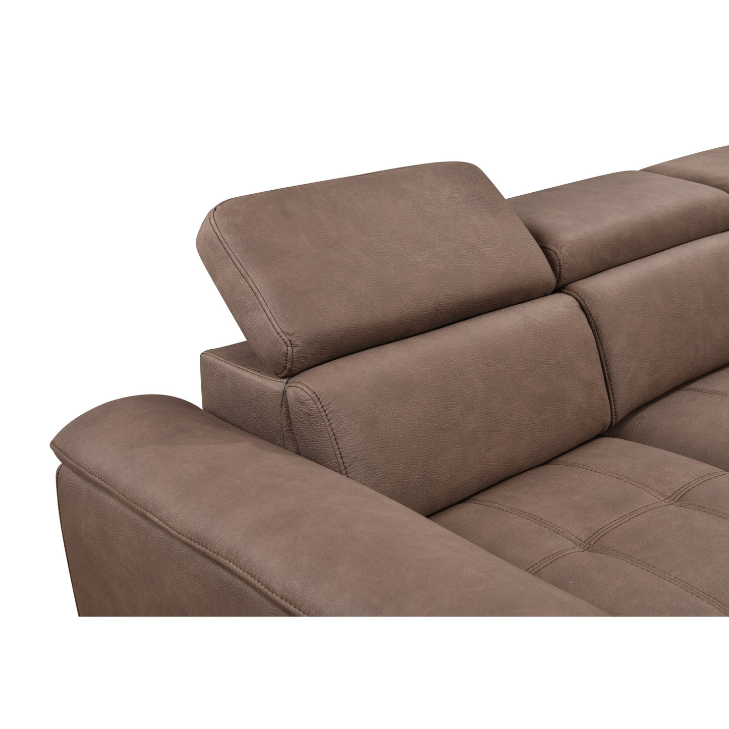 Canapé sectionnel en U Roomfitters 128 avec poufs, canapé modulaire réversible 7 places avec siège de rangement