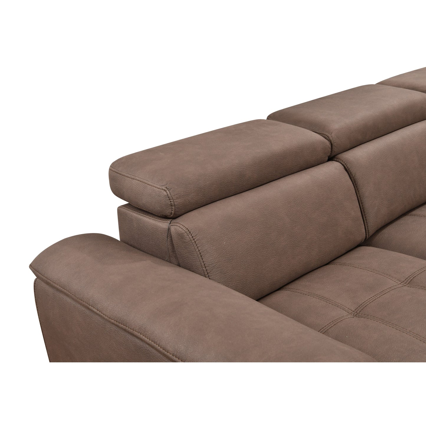 Canapé sectionnel en U Roomfitters 128 avec poufs, canapé modulaire réversible 7 places avec siège de rangement